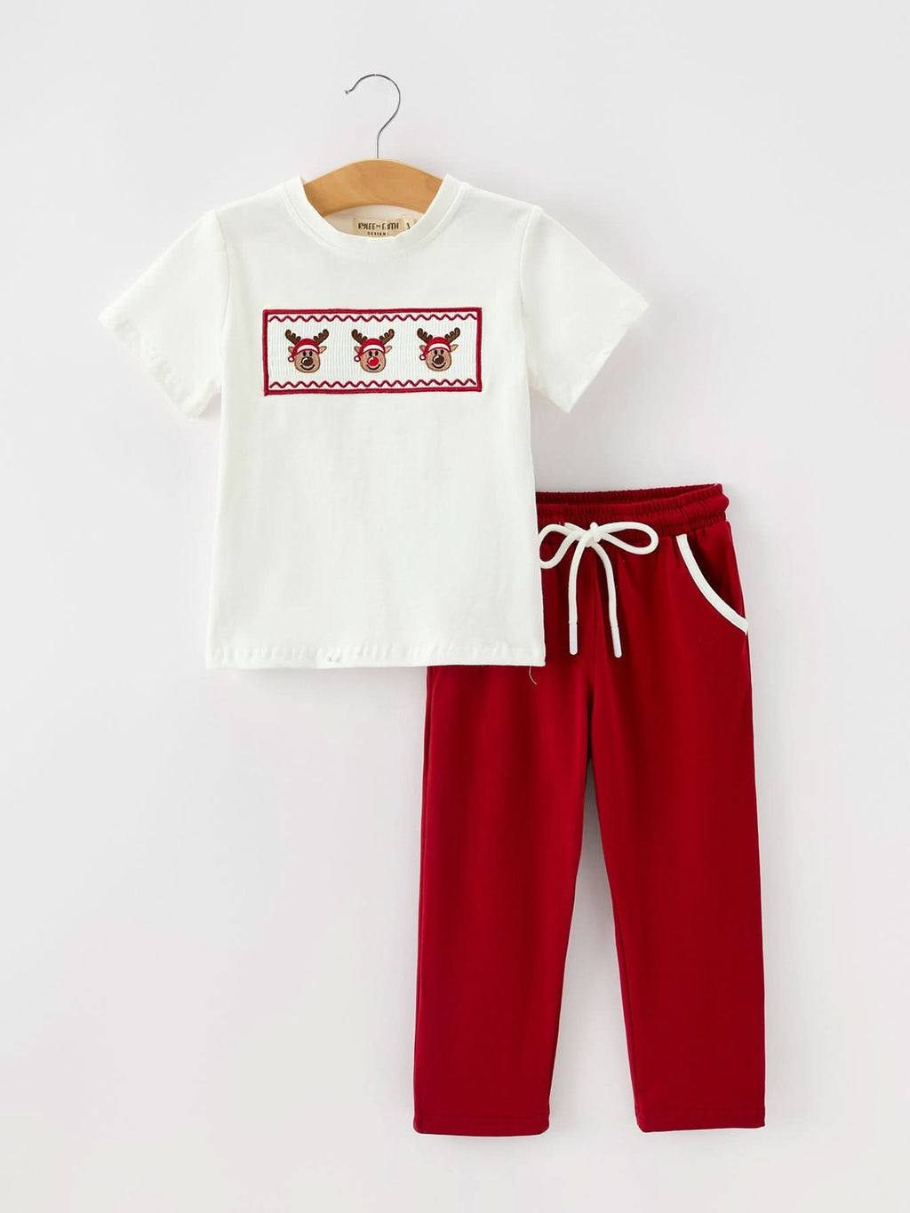 Boys Christmas Reindeer T-Shirt & Pants Set -