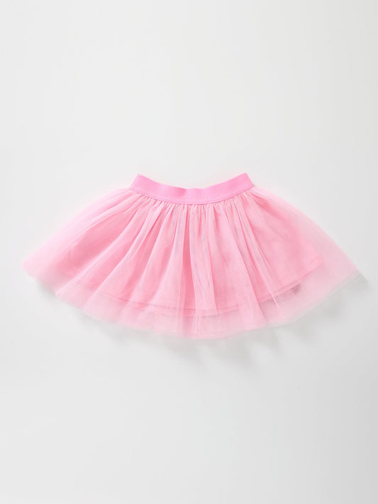 Fall Girls Pink Pumpkin Appliqué Tulle Skirt -