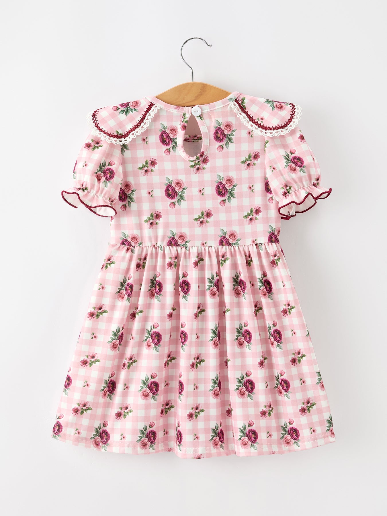 Fall Toddler Girls Vintage Smocked Floral Dress