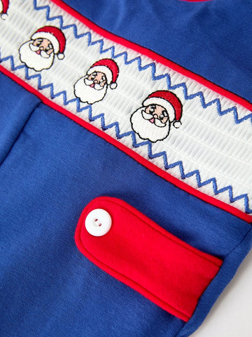 Christmas Santa Baby Boys Smocked Jon Jon -
