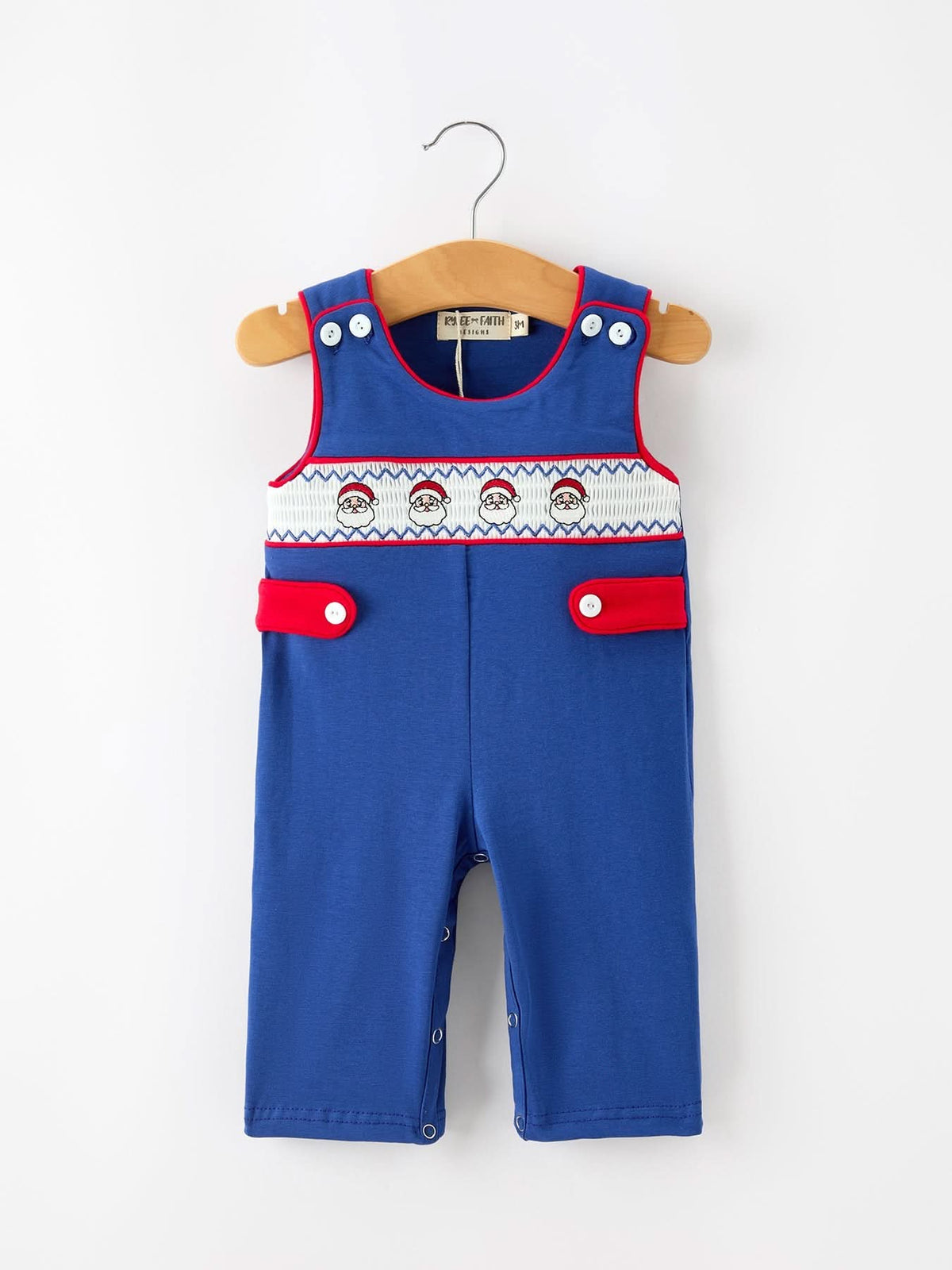 Christmas Santa Baby Boys Smocked Jon Jon -
