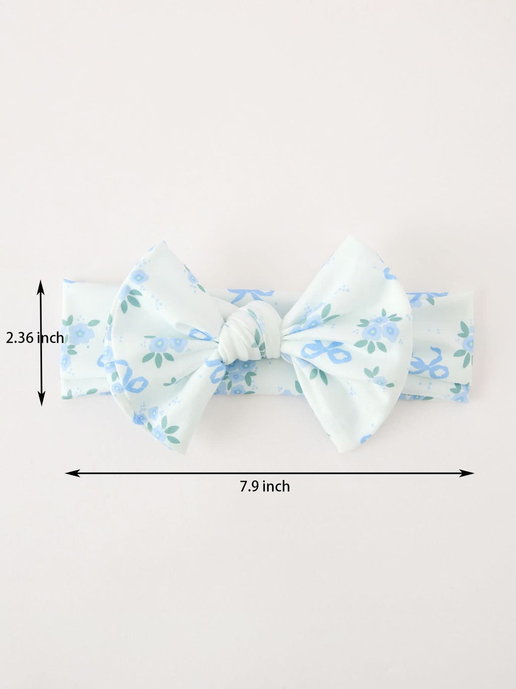 FALL Baby Girls Blue Floral Bow Headband -
