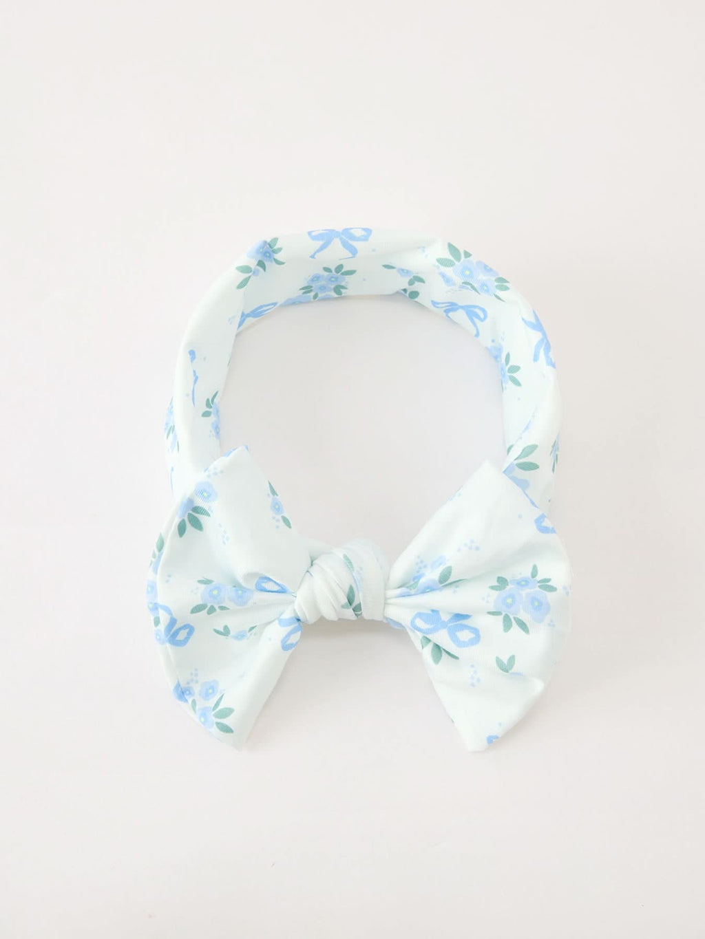 FALL Baby Girls Blue Floral Bow Headband -