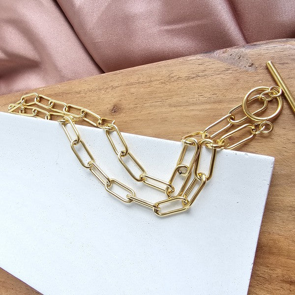 Luxe Gold Chunky Paperclip Chain - 20in in Gold OneSize - photo
