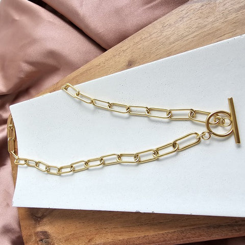 Luxe Gold Chunky Paperclip Chain - 20in in - photo