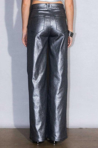 Vibrant M.i.U Metallic High Rise Wide Jeans