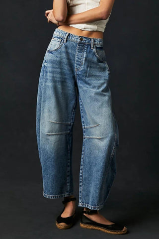 Stacy Wide Leg Jeans with Pockets
