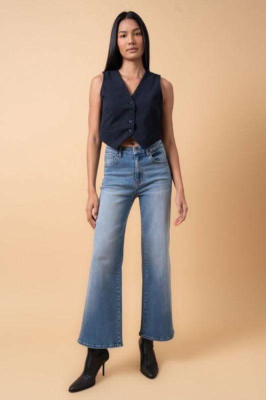 Insane Gene Relaxed High-Rise Wide-Leg Jeans - SwagglyLife Home & Fashion