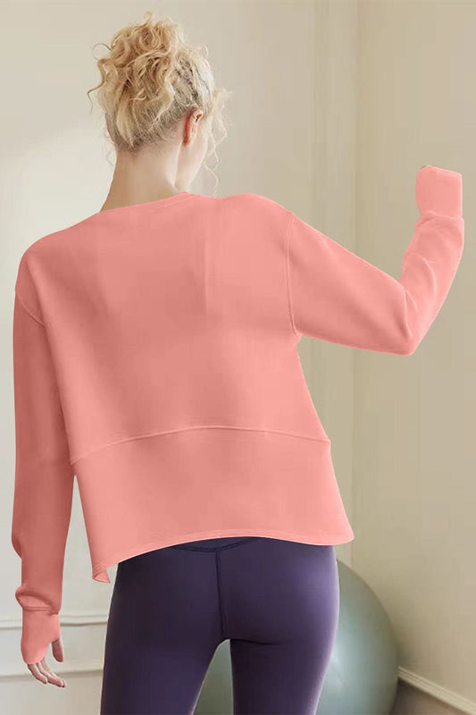 Basic Bae Air Scuba Round Neck Long Sleeve Sweatshirt in - Tops photo