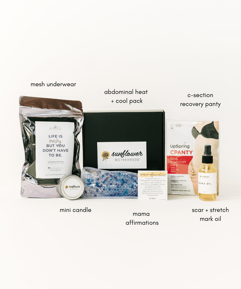 Sunflower Motherhood C-Section Recovery Box in - Postpartum Gift photo