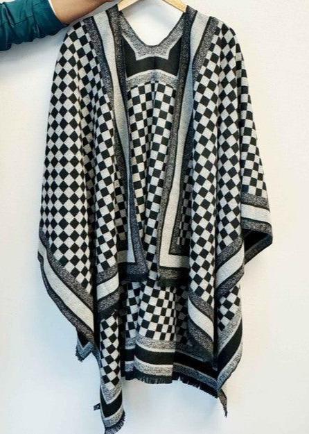 Checker Chic Ruana