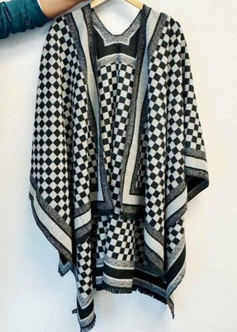Checker Chic Ruana