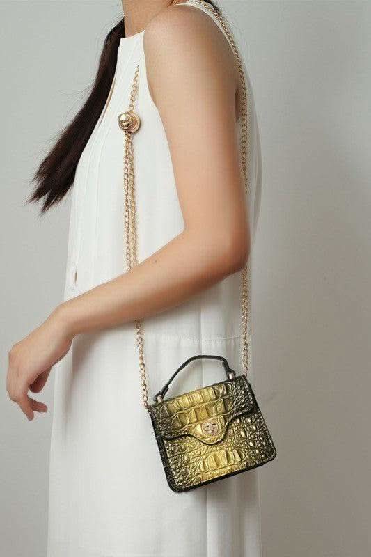 MKF Luxe Mini Satchel with Chain Strap by Mia K in - photo