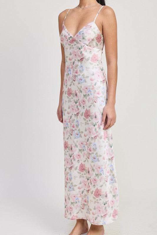 Emory Park Spaghetti Strap Maxi Floral Dress - SwagglyLife Home & Fashion