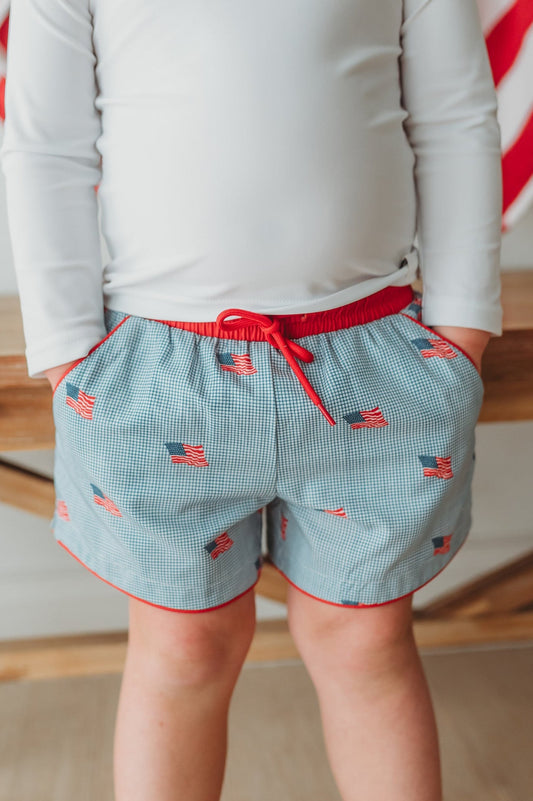 *PREORDER* Heritage Flag Boy Shorts in - Swimwear photo