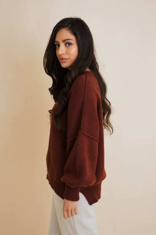 Cozy Mood Oversized Pullover Sweater in - photo