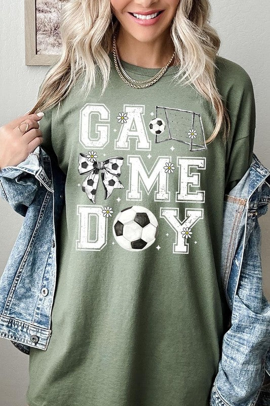 Soccer Game Day Graphic Heavy Cotton Tee - SwagglyLife Home & Fashion