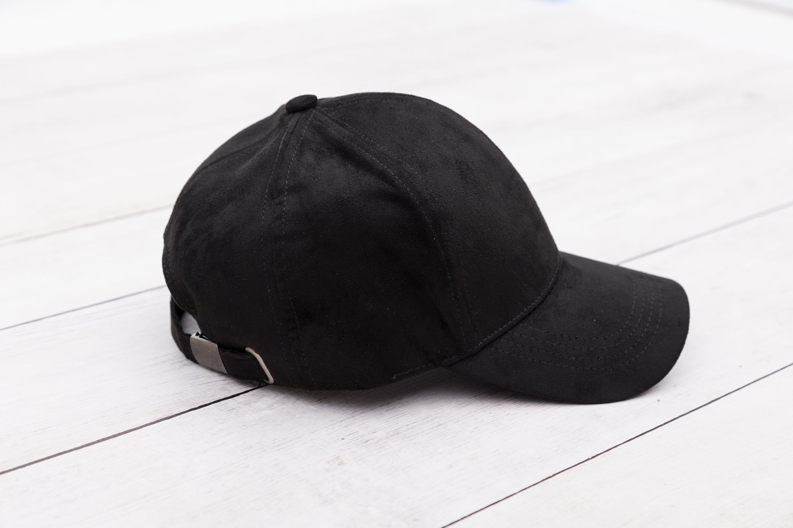 Suede Boyfriend Ball Cap in Black - Baseball Caps photo