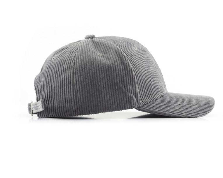 Corduroy Boyfriend Ball Cap in Gray - Baseball Caps photo