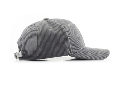Corduroy Boyfriend Ball Cap in Gray - Baseball Caps photo