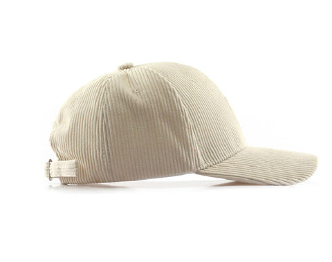 Corduroy Boyfriend Ball Cap in Beige - Baseball Caps photo