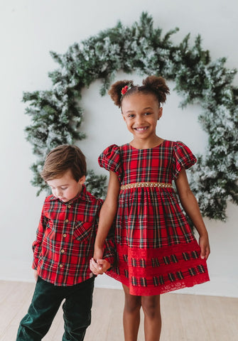 *PREORDER* Christmas Tartan Charlotte Dress