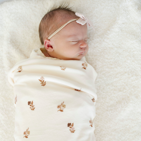 MINKY STRETCH LUXE SWADDLE/BLANKET in Meadow - photo