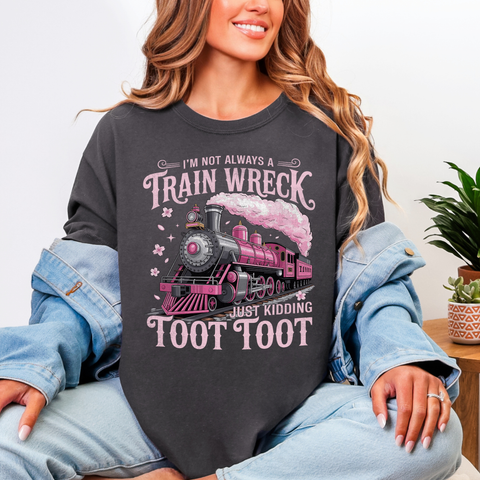 Train Wreck Graphic Tee in - Womens photo