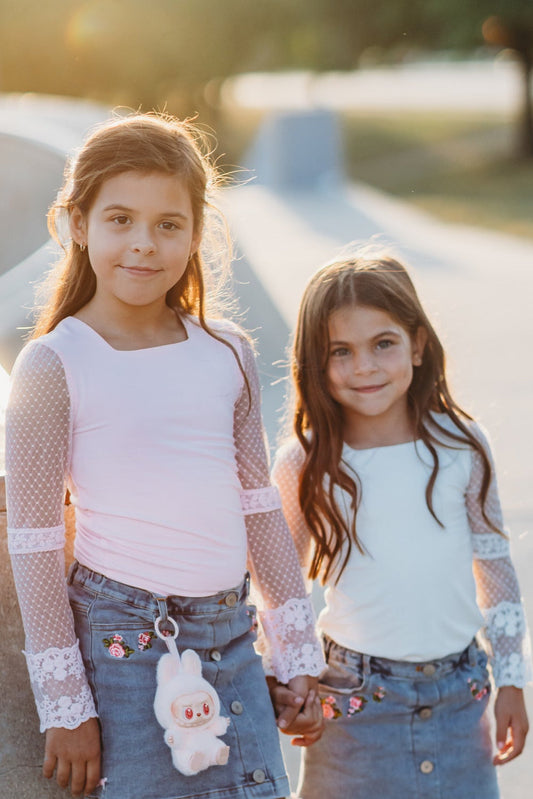 Pink Lace Layering Shirt in - Shirts & Tops photo