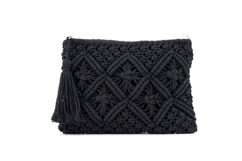 Macrame Tassel Clutch in - photo