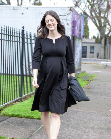 Sarah Empire Maternity & Nursing Dress in TENCEL (Regular & Petite) in - Women's Maternity Dress photo