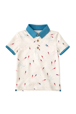 Athletic Polo - Red, White, Boom