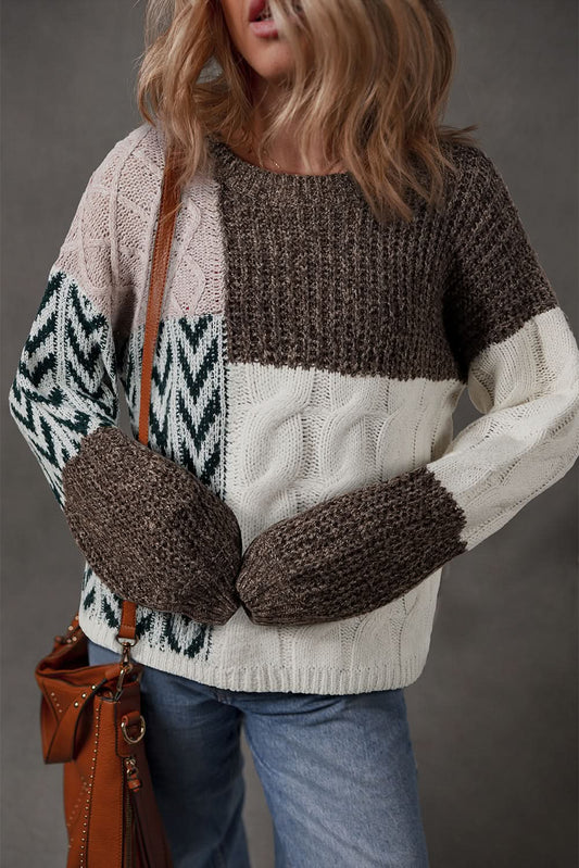 Norah Knotted Loose Fit Sweater in Brown - Sweaters & Cardigans/Sweaters photo