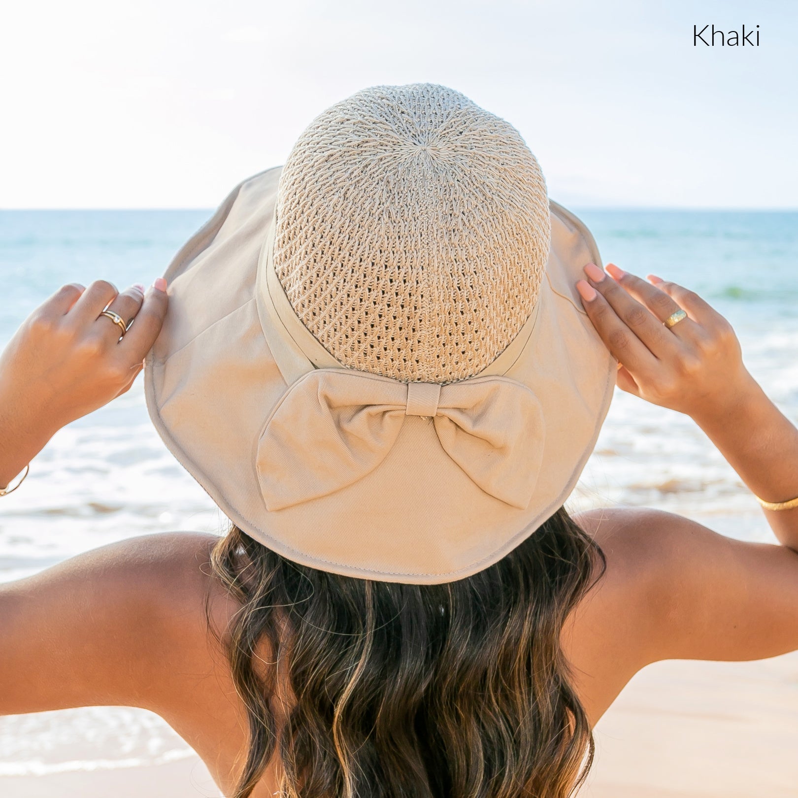 Watercolor Accent Cargo Hat in Khaki - photo