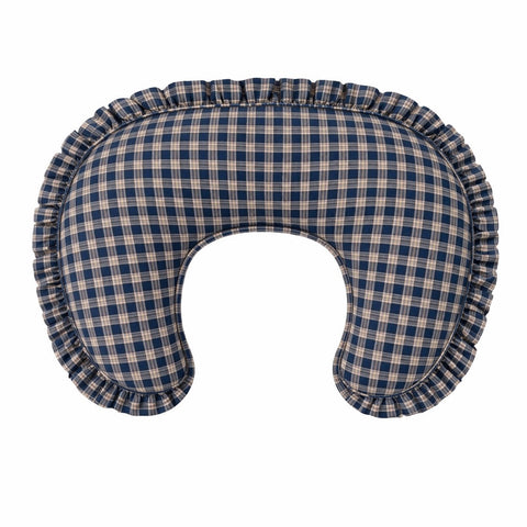 Blue Plaid Ruffle Nursing Pillow Cover