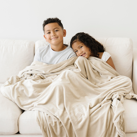 MINKY STRETCH XL THROW BLANKETS in Brown Rice - photo
