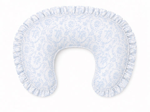 Blue Chinoiserie Ruffle Nursing Pillow Cover
