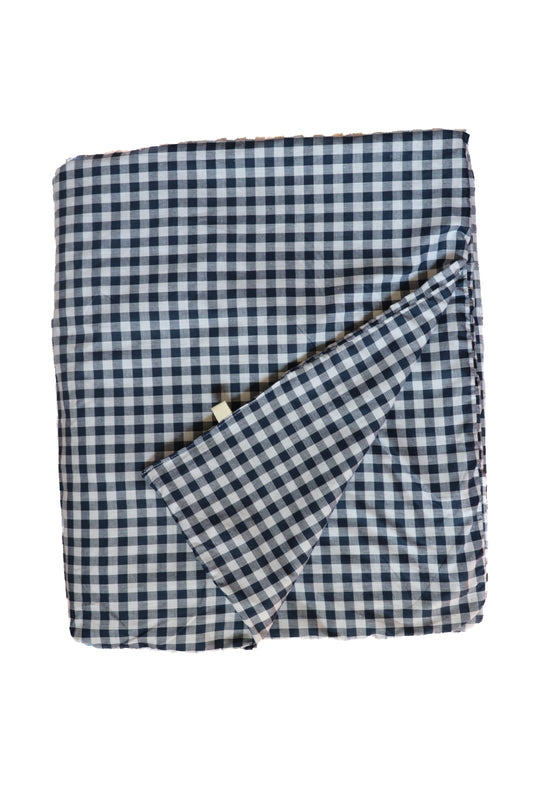 Navy Gingham Crib Quilted Blanket in - photo