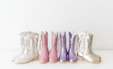 Sweetheart Bow Cowgirl Boots- Purple in - Shoes photo