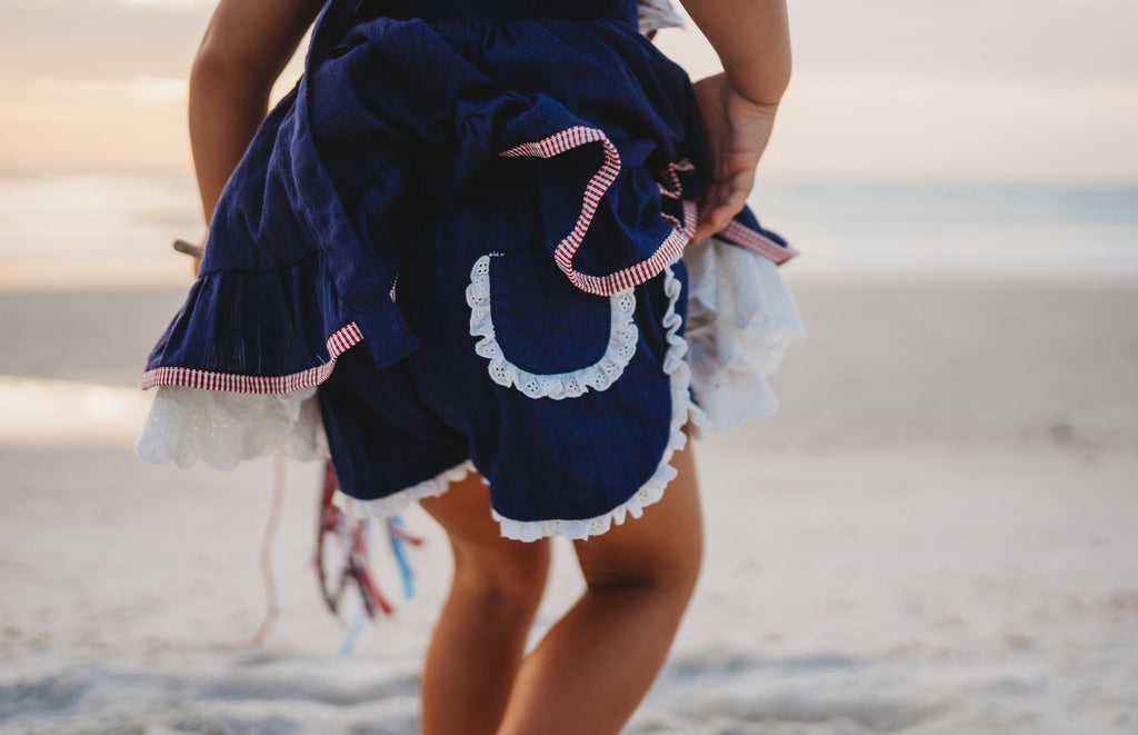 Lady Liberty Pinafore Set in - 4th of July Collection photo