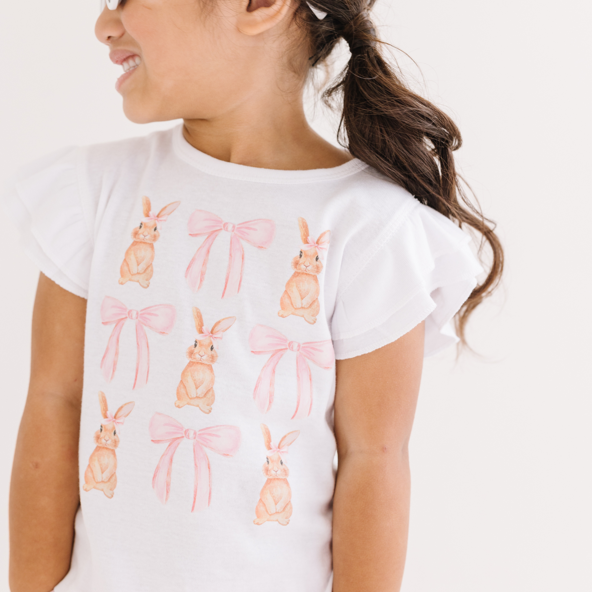 Bunnies and Bows Coquette bow Flutter Sleeve in - photo