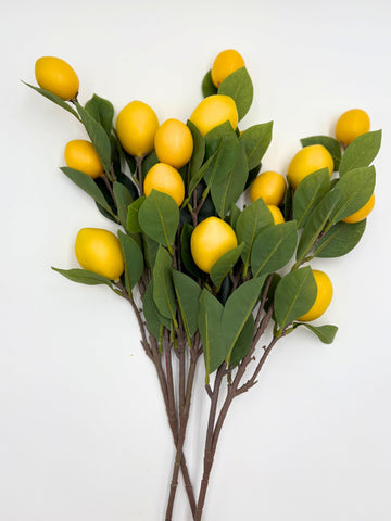 Artificial Lemon Stems - Bundle of 3 in - Florals photo