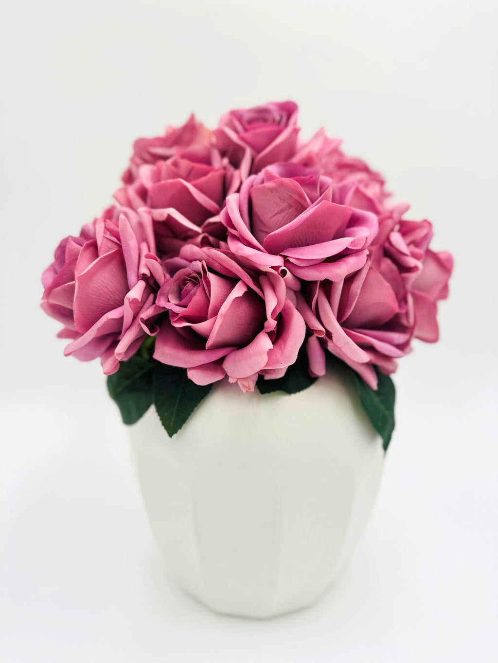 Artificial Real Touch Roses - Bundle of 10 in Purple - Florals photo