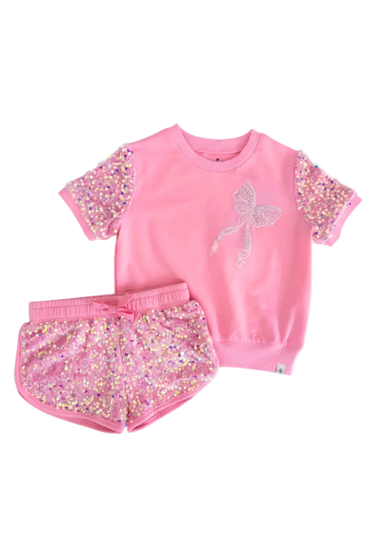 Sparkle Sport Set ~ Pink Bow in - Outfit Sets photo