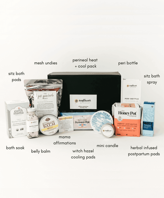 Sunflower Motherhood | Deluxe Postpartum Recovery Box in - Baby Gift Set photo