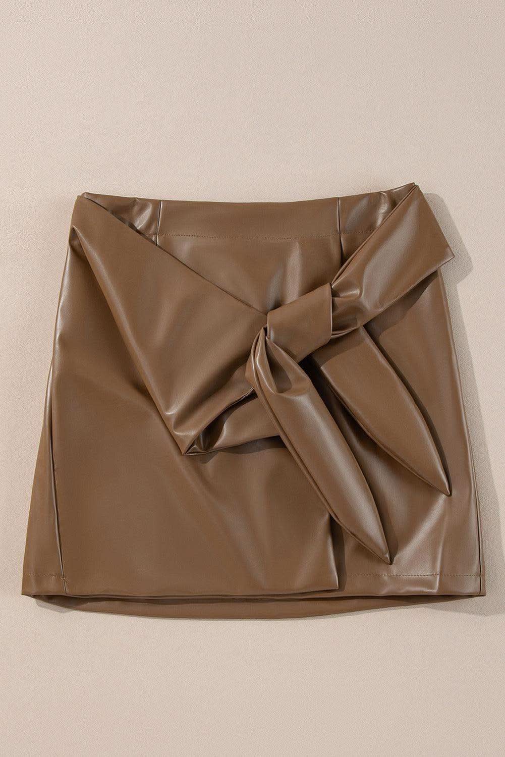 Bowknot Elastic Waist Mini Skirt - SwagglyLife Home & Fashion