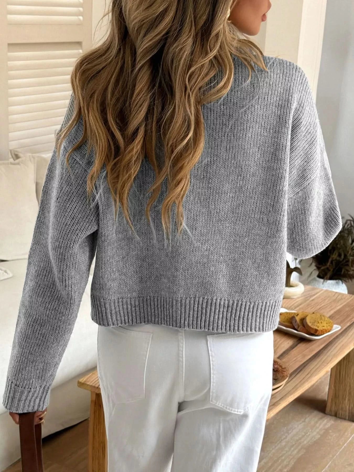 Button-Down Knit Cardigan in - photo