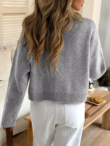 Button-Down Knit Cardigan in - photo