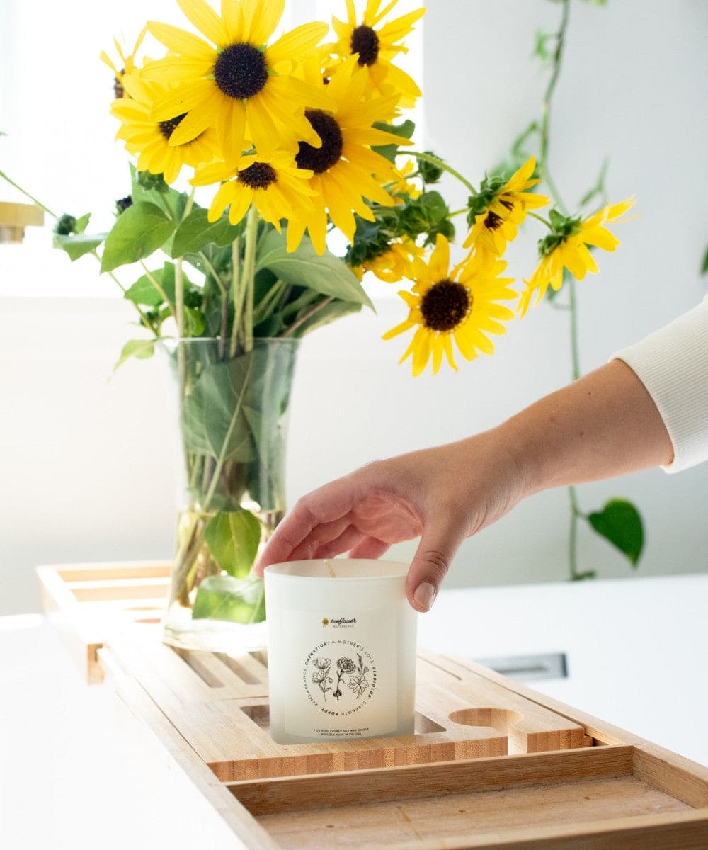 Sunflower Motherhood Remembrance Healing Candle in - Candles photo