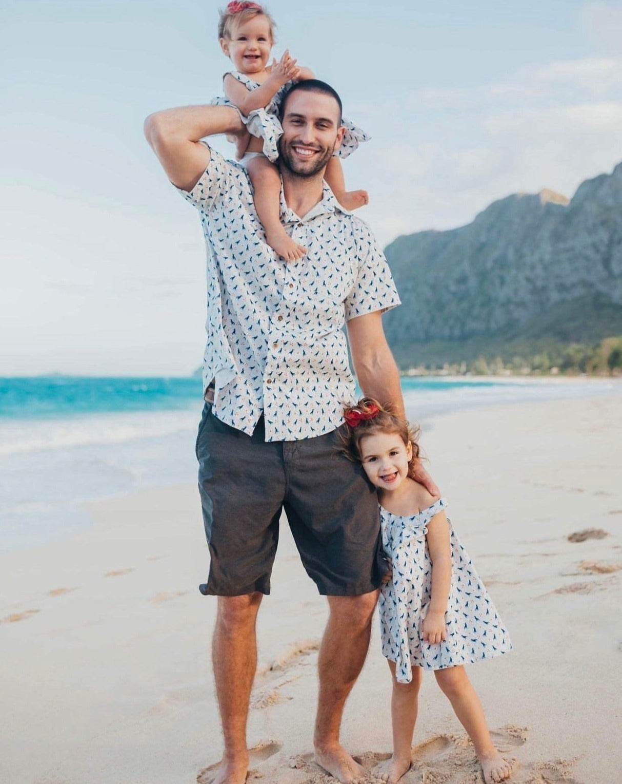 Men's Dino Buttondown Shirt in Blue - photo
